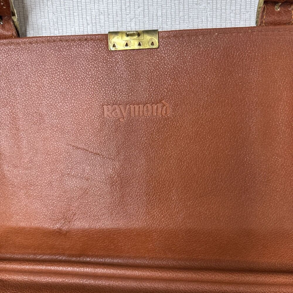 Vintage Raymond Brown Attache Briefcase Portfolio Satchel Office Bag EUC - Picture 9 of 16